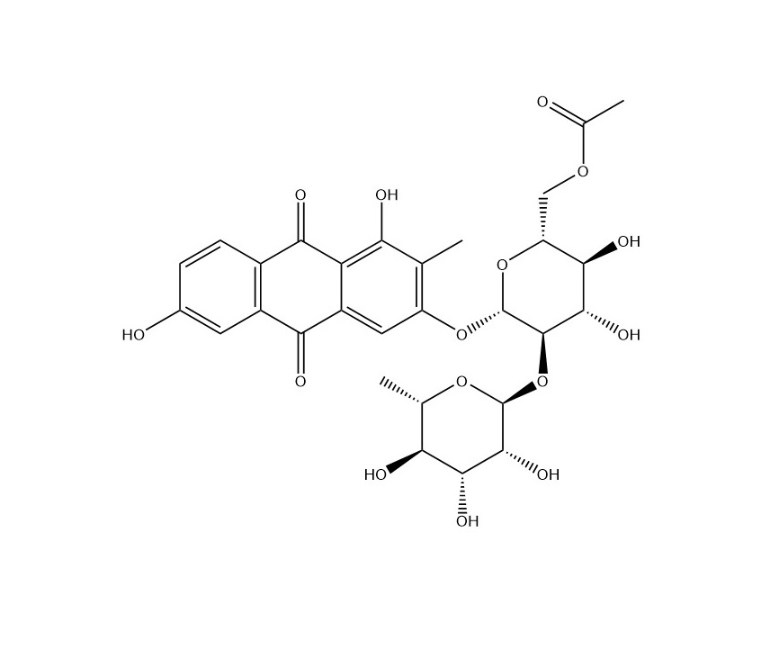 1,3,6-三羥基-2-甲基蒽醌-3-O-α-鼠李糖-（1→2）-β-D-（6’-O-乙?；?葡萄糖苷|87686-87-1